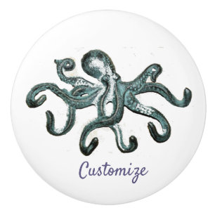 Blue Octopus Thunder_Cove Ceramic Knob