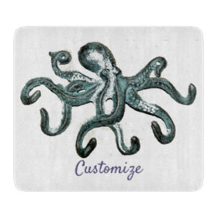 Blue Octopus Thunder_Cove Cutting Board
