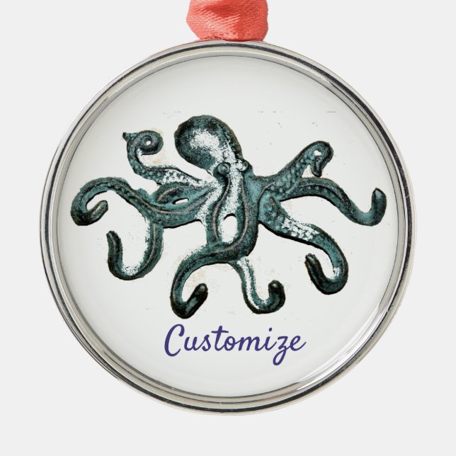 Blue Octopus Thunder_Cove  Metal Ornament (Front)