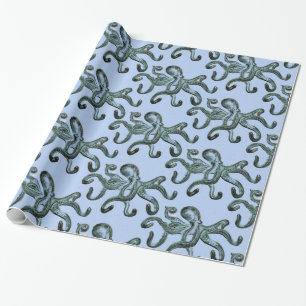 Blue Octopus Thunder_Cove Wrapping Paper