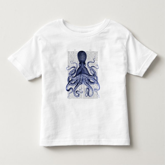 Blue Octopus Toddler T-Shirt (Front)