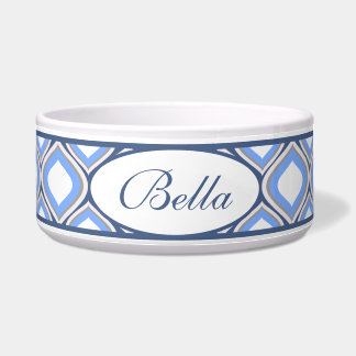 Blue Ogee Personalised Ceramic Dog Bowl