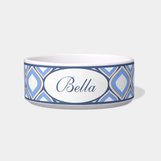 Blue Ogee Personalised Small Ceramic Dog Bowl