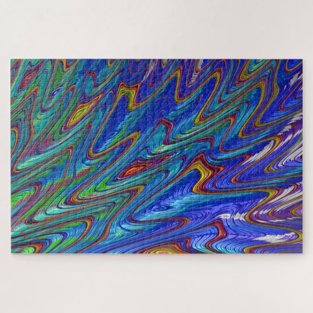 blue oil spill puzzle (Horizontal)