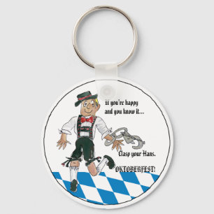 Blue Oktoberfest Personalised Keychains