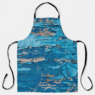 Blue old wooden background apron