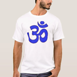 BLUE om,aum,sanskrit, mantra, yoga, tantra T-Shirt