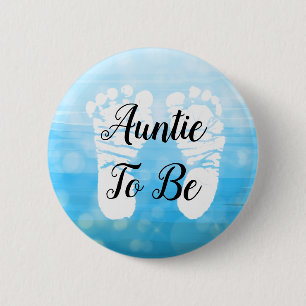 Blue Ombre Aunt to be Baby Shower Gift   Button