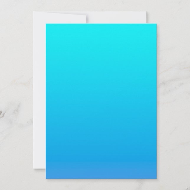 Blue Ombre Background Invitation (Front)