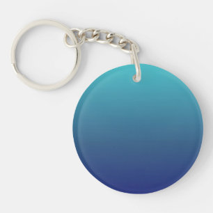 Blue ombre gradient key ring