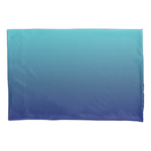 Blue ombre gradient pillowcase