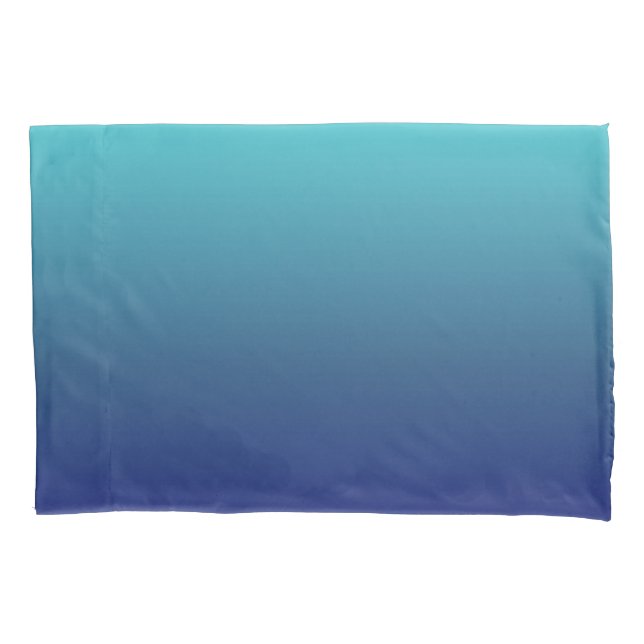 Blue ombre gradient pillowcase (Front)