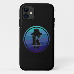 Blue Ombre Name Initial Monogram For Men iPhone 11 Case