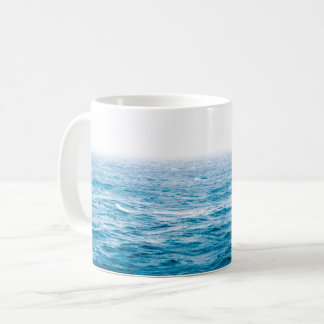 Blue Ombre Ocean Skyline Coffee Mug