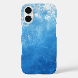 Blue Ombre Painted iPhone 16 Case