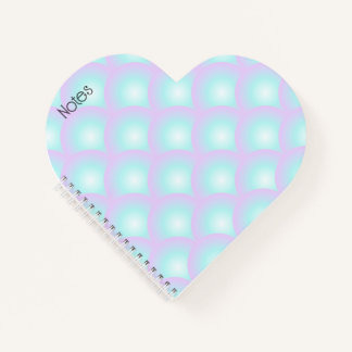 Blue Ombre Scallop Heart-Shaped Notebook