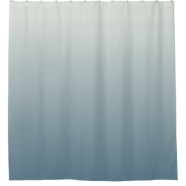 Blue Ombre Shaded Design Shower Curtain (Front)