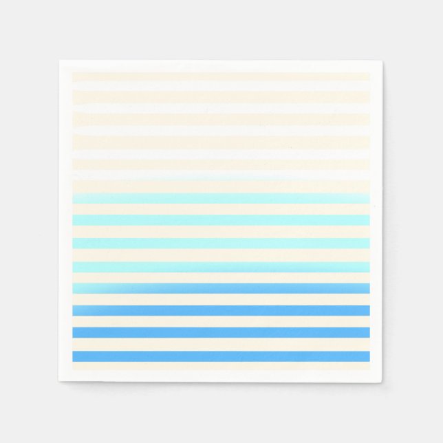 Blue Ombre Striped Napkins (Front)