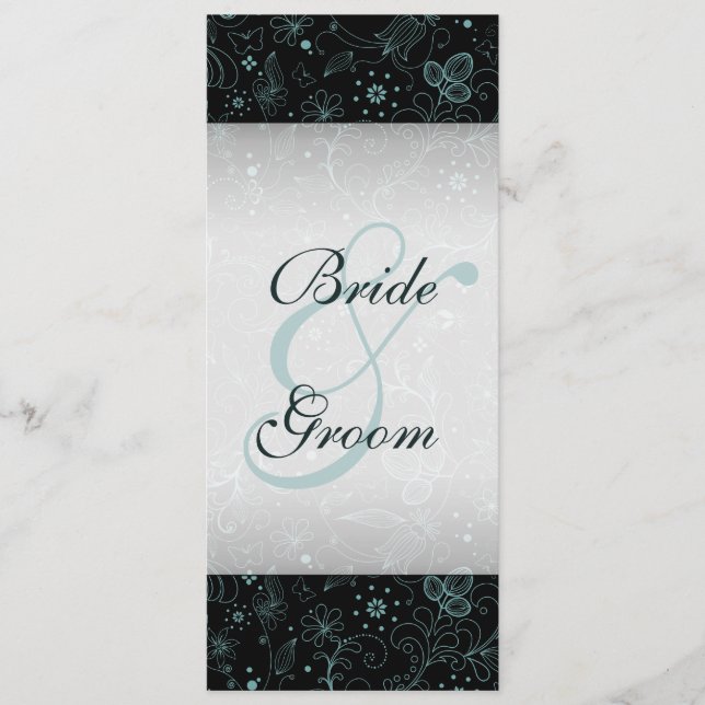Blue on Black Floral Border Program (Front)