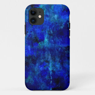 Blue on Blue Abstract painting iPhone 11 Case