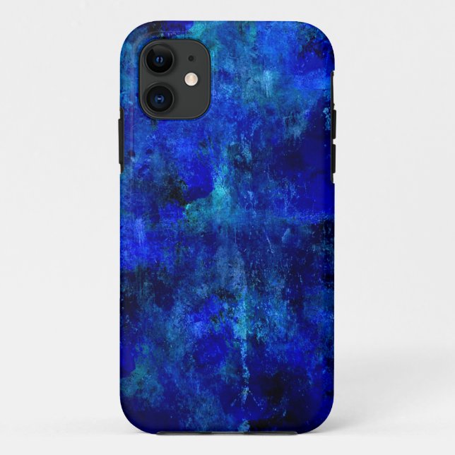 Blue on Blue Abstract painting Case-Mate iPhone Case (Back)