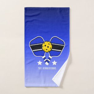 Blue on blue faded back Customisable name Hand Towel