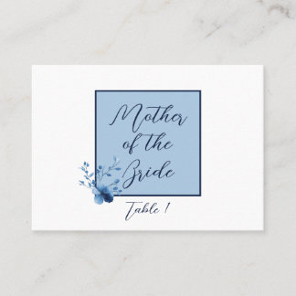 Blue on Blue, Flower Blossom Place Card