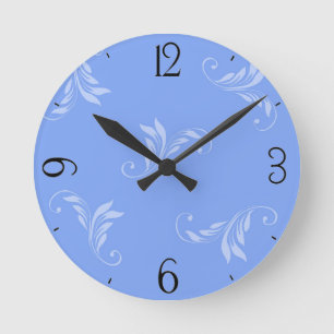 Blue on Blue Round Clock