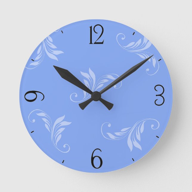 Blue on Blue Round Clock (Front)