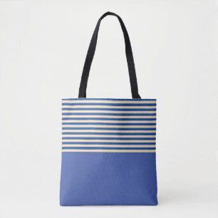 Blue On Blue Stripe Tote Bag