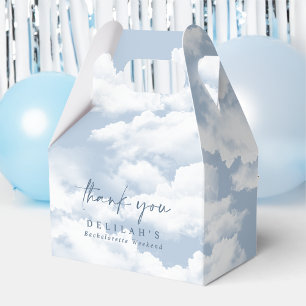 Blue "On Cloud Nine" Bachelorette Weekend Gable Favour Box