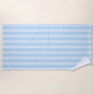 Blue on Light Blue Stripes Classic Beach Towel