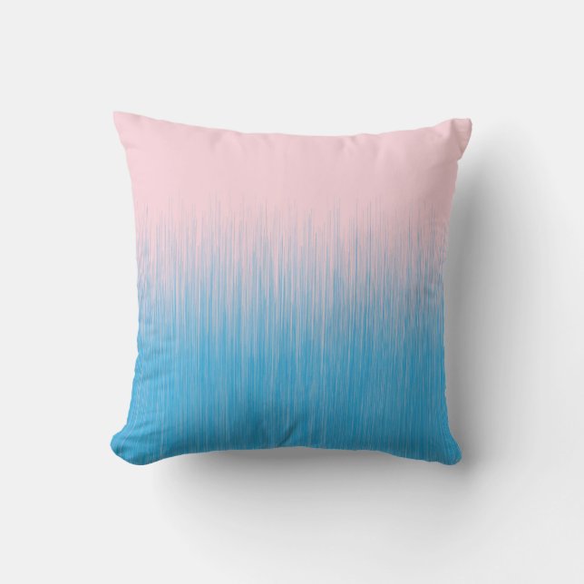 Blue on Pink Horizon Cushion (Front)