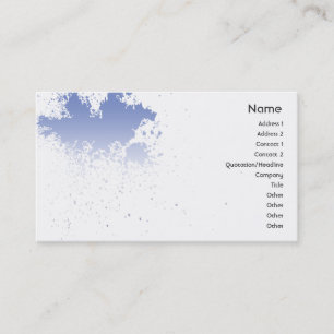 Blue On White Splatter - Business Card