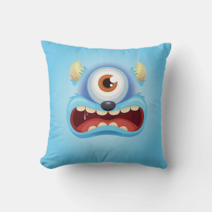 Blue One Eyed Monster  Cushion