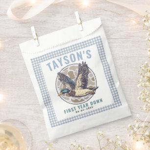 Blue One Lucky Duck 1st Birthday Party Cute Rubber Favour Bag