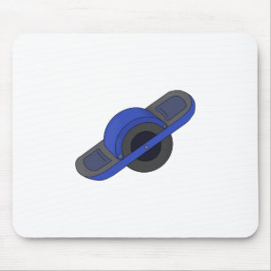 Blue One Wheel Mouse Pad
