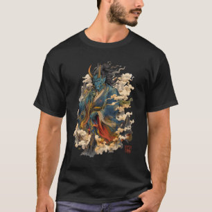 Blue Oni Demon Warrior Japanese Yokai Mythology T-Shirt