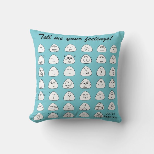 Blue Onigiri Cushion (Front)