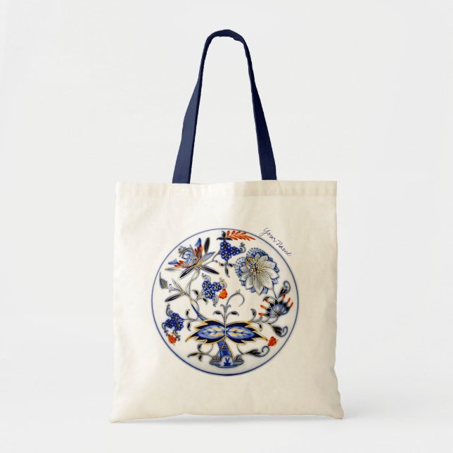 Blue Onion Vintage China Pattern Tote Bag (Front)