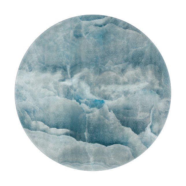 Blue onyx marble, abstract texture. cutting board (Front)