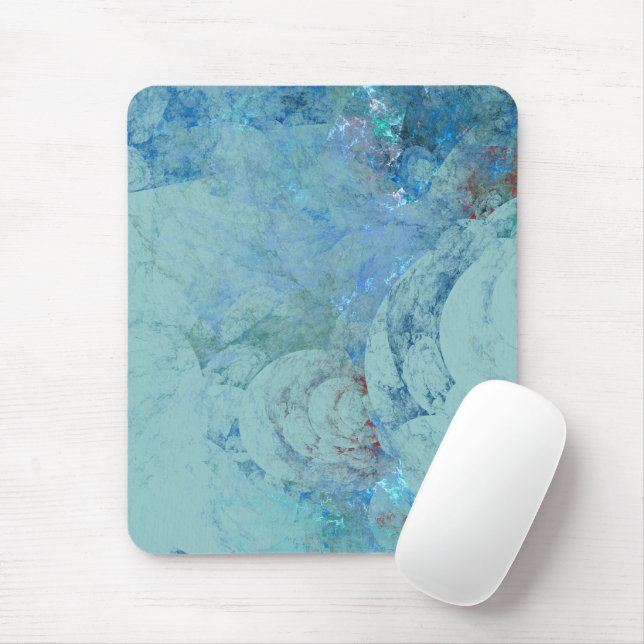 Blue Opal Abstract  Mouse Pad (With Mouse)