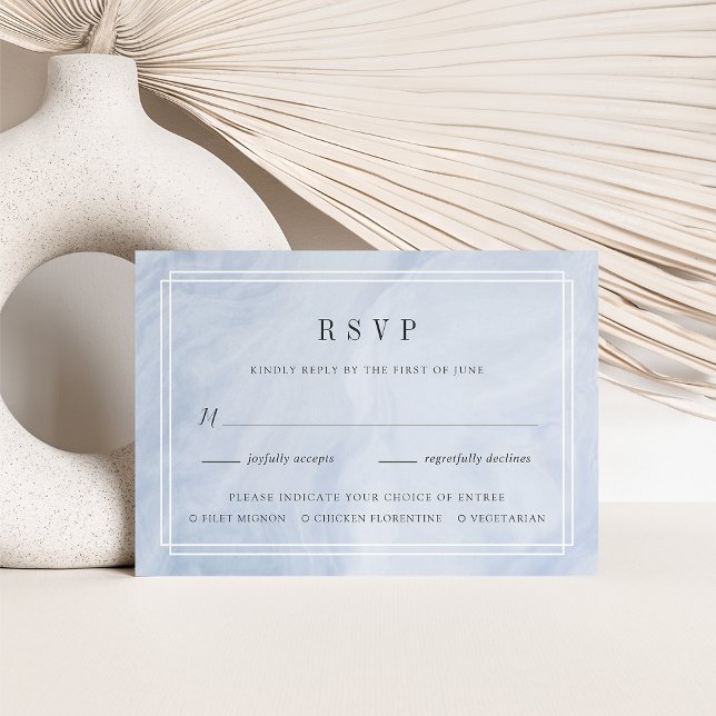Blue Opal Meal Choice RSVP Card (Creator Uploaded)