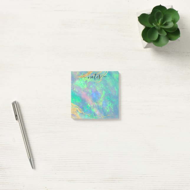 Blue Opal | Modern Glam Note Pad (Office)