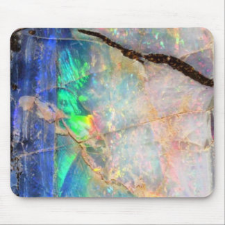 Blue Opal Print Mouse Pad