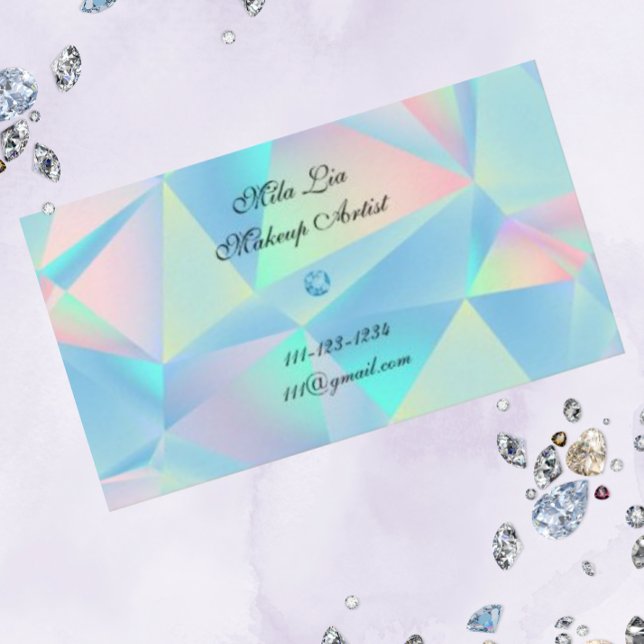 blue opal stone design business card (stunning opal blue business card)
