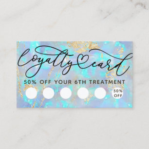blue opal texture background loyalty card