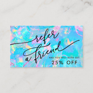 blue opal texture referral card