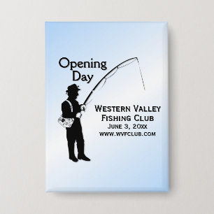 Blue Opening Day Fishing Club Button