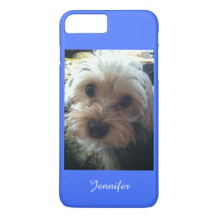 Blue or CHOOSE COLOR Cute Yorkie Yorkshire Terrier iPhone 8 Plus/7 Plus Case